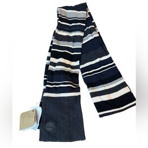 Nwt Timberland Unisex Striped Pima Cotton Scarf
